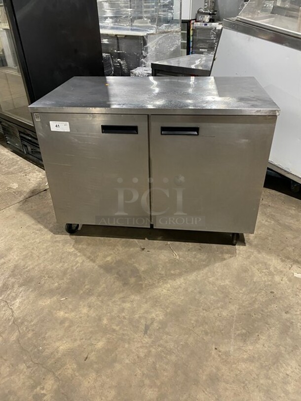 WOW! Delfield Manitowoc Commercial 2 Door Lowboy/Worktop Cooler! All Stainless Steel! Model: UC4048STAR! 115V 1PH! - Image 1 of 7