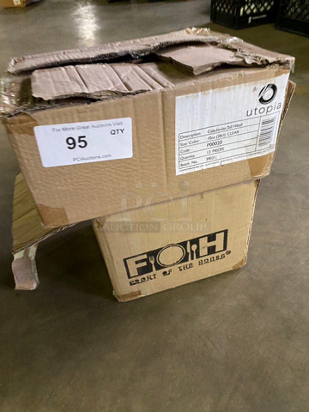 ALL ONE MONEY! MISCELLANEOUS! Drinking Glasses And Square 8 1/2" White Ceramic Plates! - Image 1 of 8