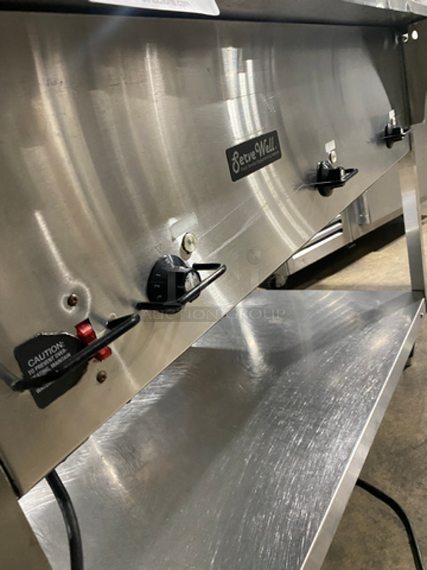 Serve Well By Vollrath Commercial Electric Powered 3 Bay Steam Table! With Storage Area Underneath! All Stainless Steel! On Legs! - Image 7 of 9