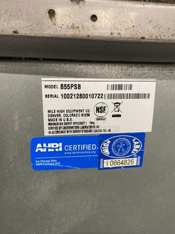 Ice-O-Matic Commercial Ice Maker Machine! With Commercial Ice Bin! All Stainless Steel! On Legs! Model: ICE0406HA4 SN: 10021280010881 208/230V 60HZ 1 Phase - Image 6 of 8