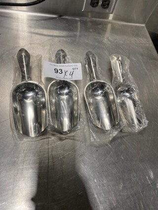 NEW! Stainless Steel Ice Scoops! 4x Your Bid!