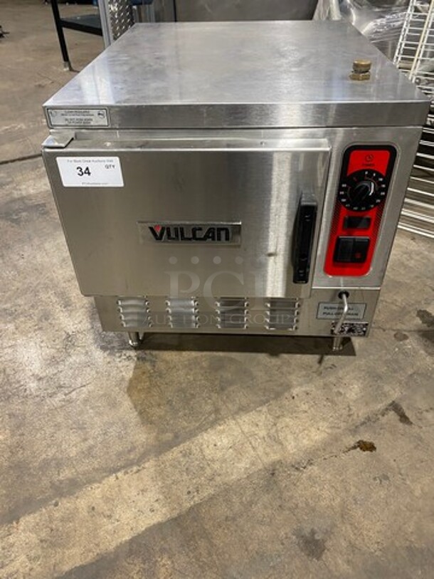WOW! Vulcan Commercial Electric Powered Single Compartment Steam Cabinet! All Stainless Steel! On Legs! Model: C24EA3 SN: 463011173 208/240V 60HZ 3/1 Phase