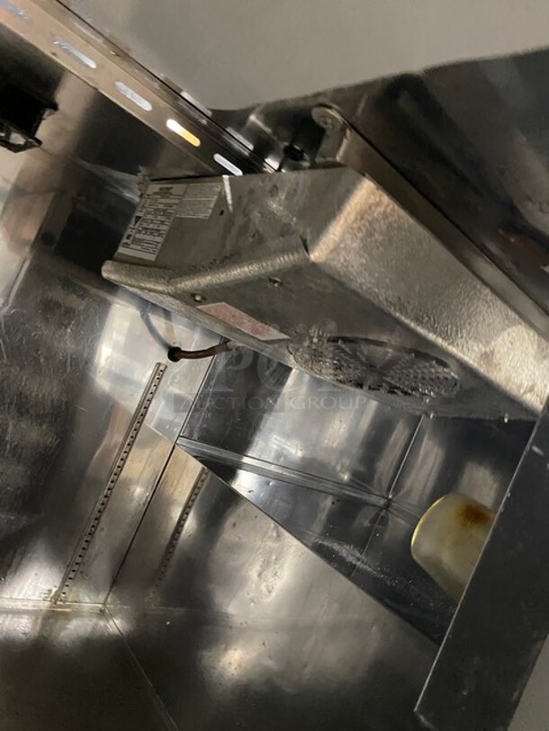 Custom Cool Stainless Steel Pizza Prep Table With 2 Door Underneath Storage! On Legs! - Image 7 of 11