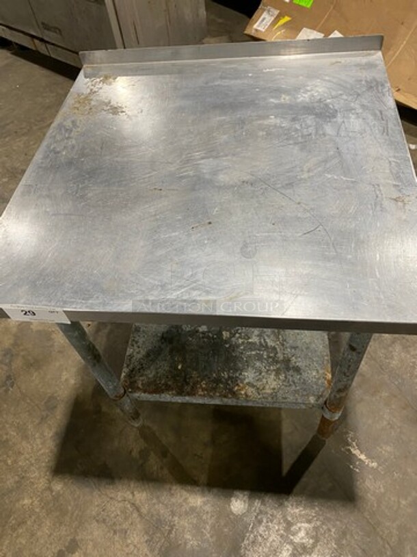 Solid Stainless Steel Work Top/ Prep Table! With Storage Space Underneath! On Legs! - Image 4 of 6