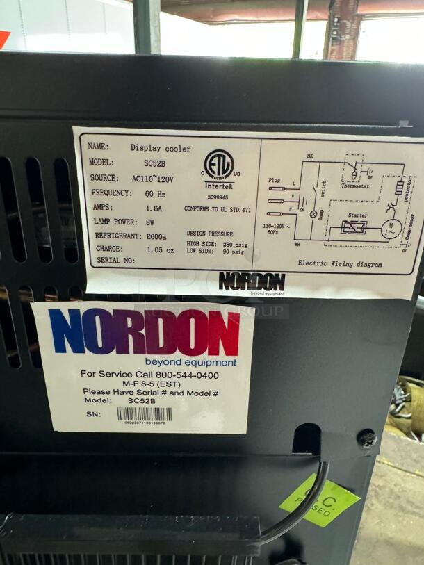 Brand New In Box! Nordon Countertop Glass Door Merchandiser! Eletric Powered! MODEL:SC52B 120V! - Image 4 of 6
