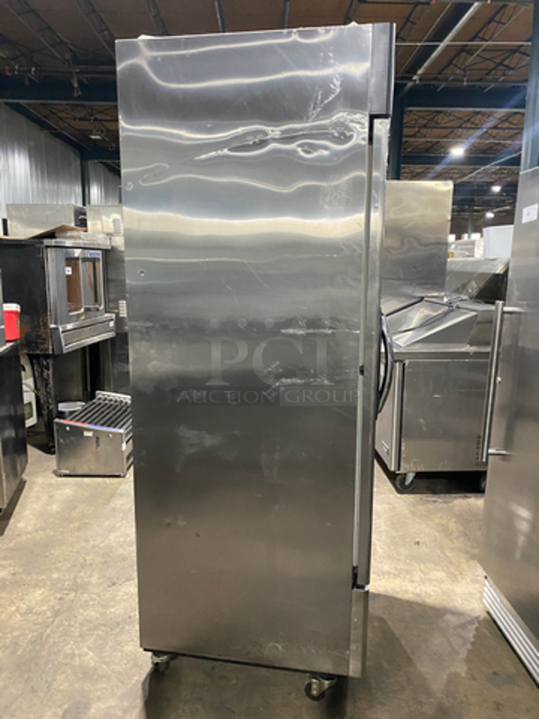 Master Bilt Commercial Single Door Reach In Freezer! With Poly Coated Racks! All Stainless Steel! On Casters! Model: F23S SN: F23S12090123! Not Tested!  115V 60HZ 1 Phase - Image 3 of 9