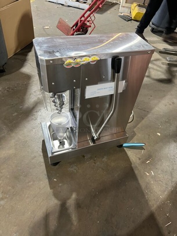 Vevor Commercial Countertop Frozen Yogurt Blender! All Stainless Steel! On Small Legs! WORKING WHEN REMOVED!  Model: BJB7150T SN: G0024603B 110V - Image 2 of 6