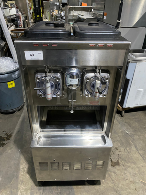 Taylor Commercial 2 Flavor Frosty/Coolatta/Slushy Making Machine! With Milkshake Mixing Attachment! All Stainless Steel! On Casters! Model: 342D-27 SN: M2085625 208/230V 60HZ 1 Phase
