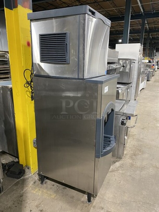 Scotsman Prodigy Hotel Series Air Cooled Ice Machine On Sctosman Ice Dispenser Bin! Model CO322MA-1A Serial 08091320012692! 115V 1 Phase!  - Image 3 of 9