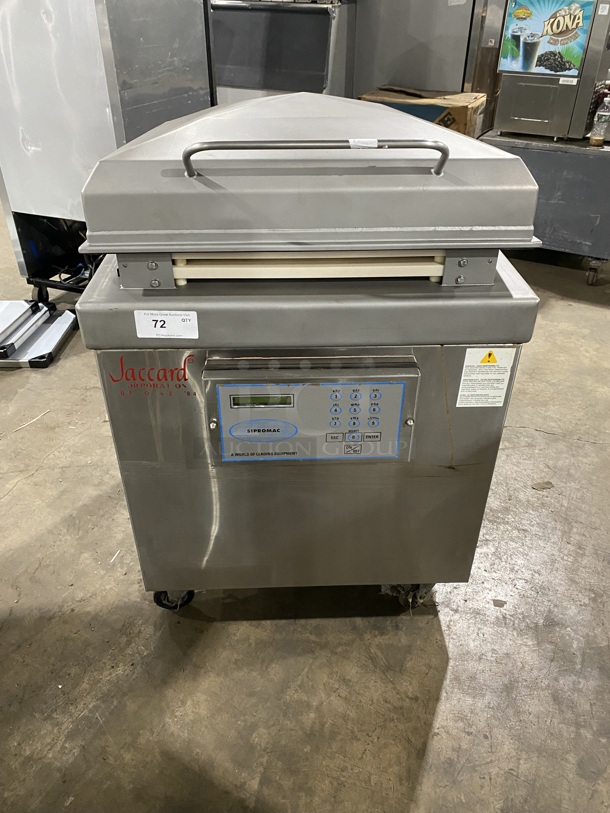 Sipromac Commercial Floor Style Single Chamber Vacuum Sealing Machine! Eletric Powered! All Stainless Steel! On Casters! MODEL 550A SN:5516 208V 3PH - Image 1 of 9