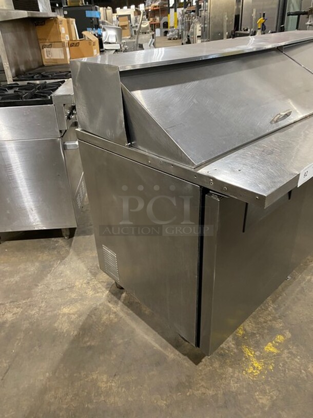True All Stainless Steel Commercial 72 Inch Mega Top Sandwich Prep Table! Model QA7230MB Serial 13456552! 115V 1 Phase! On Commercial Casters! - Image 2 of 9