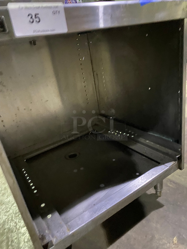 Perlick Under The Counter Drainboard! With Back Splash! All Stainless Steel! On Legs! - Image 6 of 7