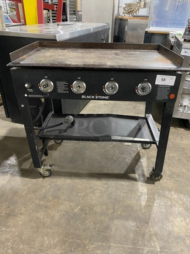 Blackstone LP Powered Outdoor Flat Top Griddle! With Storage Space Underneath! On Casters! Model: 1554 - Image 1 of 9