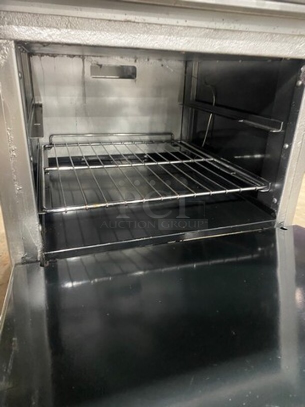 American Range Commercial Natural Gas Powered 4 Burner Stove! With Raised Back Splash! With Oven Underneath! All Stainless Steel! On Casters! - Image 7 of 10