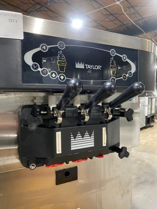 SWEET! Taylor Crown Commercial 3 Handle Ice Cream Machine! All Stainless Steel! On Casters! Model: C72333 SN: M2091746! 208/230V 60HZ 3 Phase! - Image 7 of 9