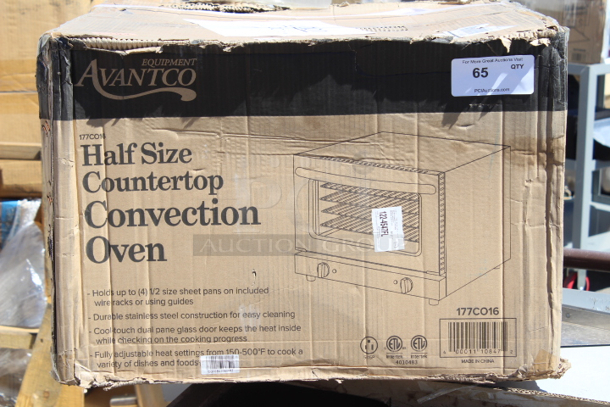 BRAND NEW SCRATCH & DENT! Avantco CO-16 Half Size Countertop Convection Oven, 1.5 Cu. Ft. - 120V, 1600W. Original Packaging Damaged. 23x71x22-1/2x16-1/2 - Image 6 of 6