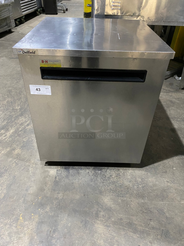 Delfield Commercial Single Door Lowboy/Worktop Cooler! All Stainless Steel! Model: 406STAR2 SN: 1511152001556 115V 60HZ 1 Phase