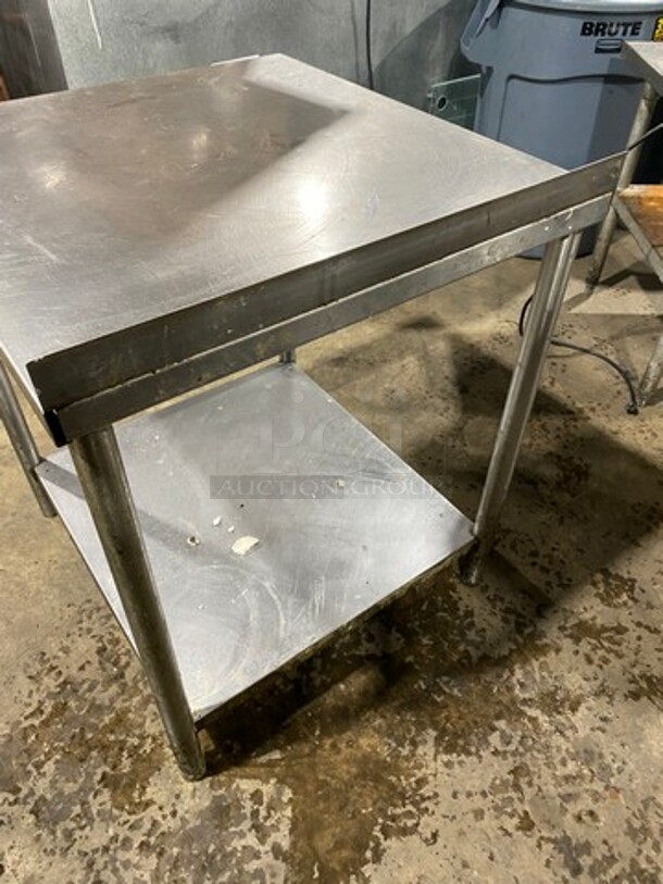 Solid Stainless Steel Work Top/ Prep Table! With Storage Space Underneath! On Legs! - Image 4 of 7
