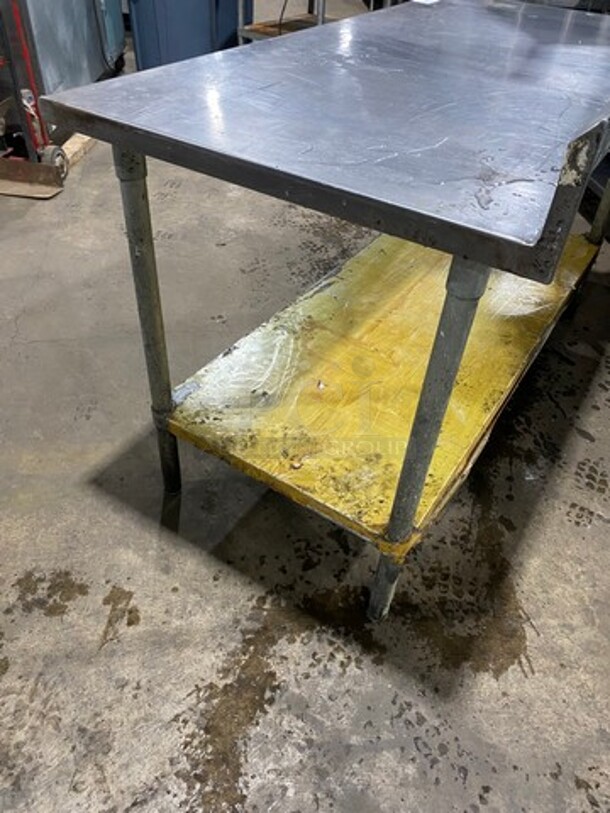 Solid Stainless Steel Work Top/ Prep Table! With Storage Space Underneath! On Legs! - Image 3 of 7