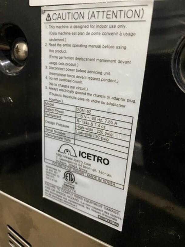Icetro Commercial Countertop 2 Flavor Slushie/ Frozen Beverage Dispenser! Stainless Steel body! On Small Legs! Model: SSM52 115V - Image 5 of 9