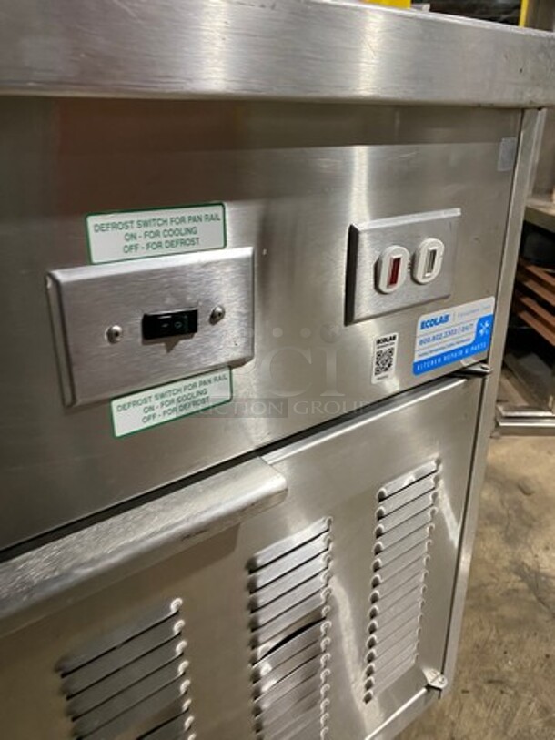 Craig Commercial Refrigerated Food Serving Station Counter/Cold Pan! With Sneeze Guard! With Underneath Storage Space! All Stainless Steel Body! On Casters! Model: LB530SC - Image 8 of 10