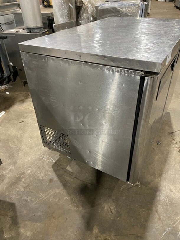 Turbo Air Commercial 2 Door Lowboy/Worktop Freezer! With Poly Coated Racks! All Stainless Steel! On Casters! Model: MUF48  - Image 2 of 8