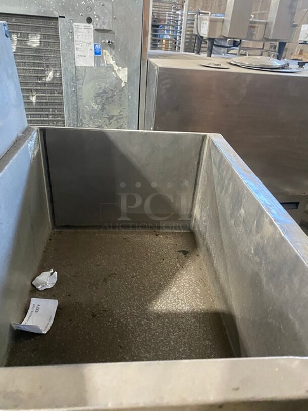All Stainless Steel Under The Counter Ice Bin! With Backsplash! With Speed Rail Attachment!  - Image 5 of 6