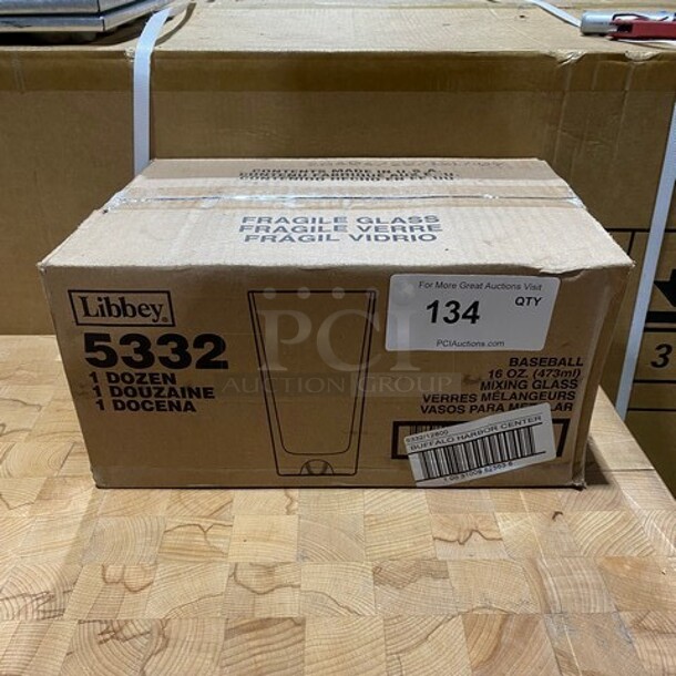 NEW! Libbey 1 Dozen Sportsware 16oz Cooler Glass! MODEL 5332 - Image 1 of 6