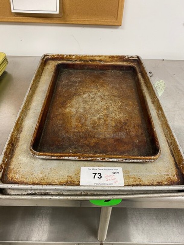 Commercial Use 2 Half Size And 2 Full Size Baking Sheets! 4x Your Bid!