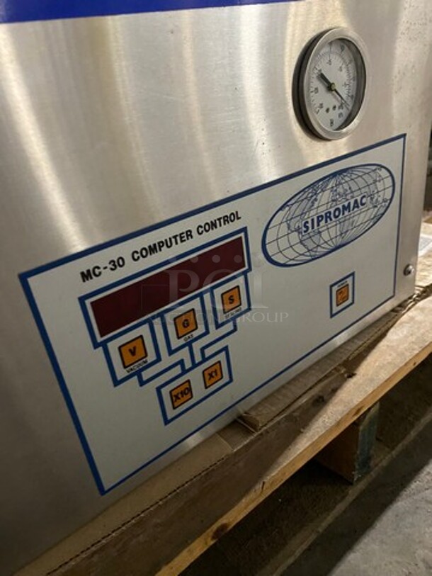 Sipromac Commercial Countertop Vacuum Sealer! Stainless Steel Body! Model: 350 SN: 00846 110V 60HZ 1 Phase - Image 6 of 8