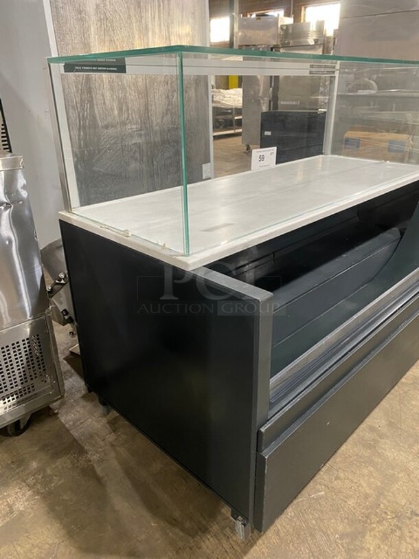NICE! Structural Concepts Starbucks Style Refrigerated Open Grab-N-Go Display Case! With Top Glass Enclosed Merchandiser Showcase! On Legs! 220V 1 Phase! Model: SBZ6652DR SN: 0524196LS290488! - Image 2 of 9