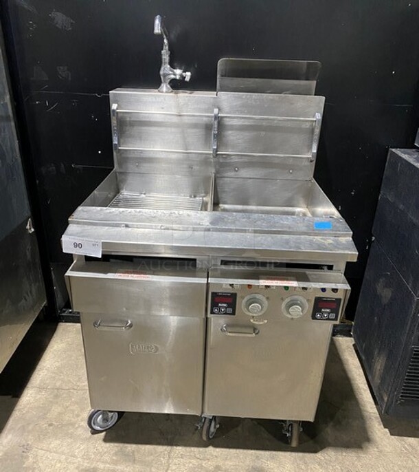 Keating Stainless Steel Gas Powered 2 Bay Pasta Cooker! On Casters!  - Image 1 of 11