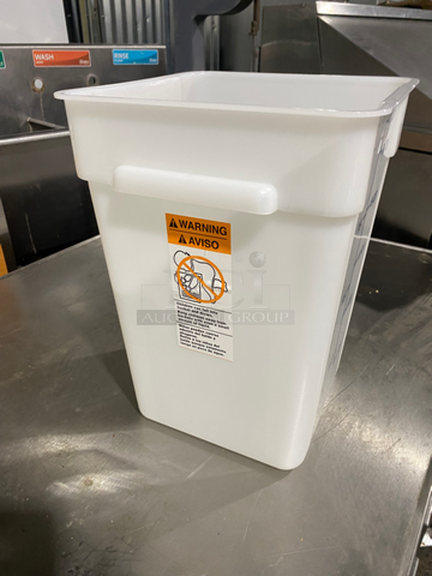 NEW! Carlisle 22Qt White Poly Food Containers! 6 Containers In Box! 6x Your Bid! - Image 4 of 6