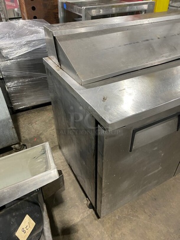 True Commercial Refrigerated Sandwich Prep Table! With 3 Door Storage Space Underneath! Poly Coated Racks! All Stainless Steel! On Casters! Model: TSSU7218HC SN: 9606725 115V 60HZ 1 Phase - Image 2 of 9