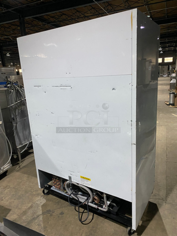 Turbo Air Commercial Refrigerated 2 Door Reach In Freezer Merchandiser! With View Through Doors! With Poly Coated Racks! Coated Stainless Steel Body! On Casters! Working When Removed! Model: TGF-49F SN: GF49506025 110-120/220-240V 60HZ 1 Phase - Image 3 of 10