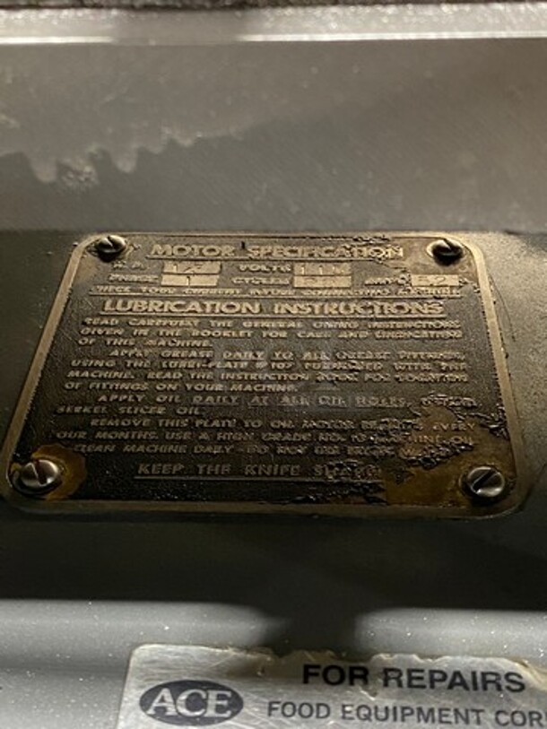 NICE! Berkel Commercial Automatic Meat/ Deli/ Cheese Stacker Slicer! All Stainless Steel! On Legs! Model: 170D SN: 180D424 - Image 10 of 12