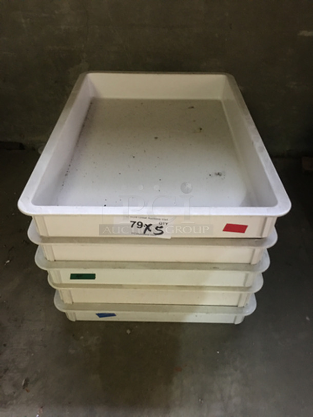 White Poly Food Bins! 5x Your Bid!