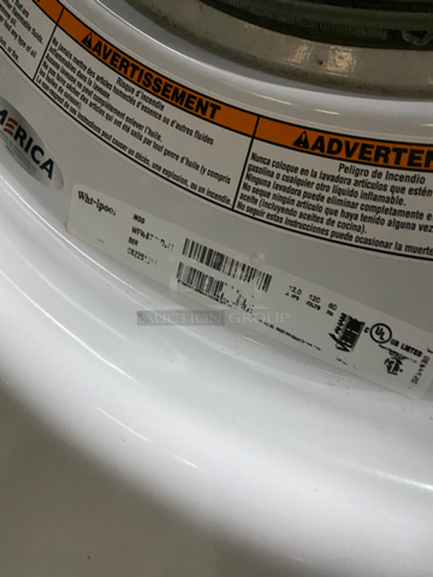 White Whirlpool Duet Washer! Front Load! With Many Washer Settings! Model: WFW8740DW1 SN: C62251561! Working! - Image 10 of 11