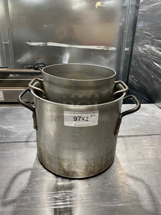 Assorted Size Stock Pots! With Side Handles! 2x Your Bid! - Image 1 of 9