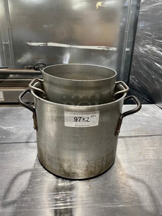 Assorted Size Stock Pots! With Side Handles! 2x Your Bid!