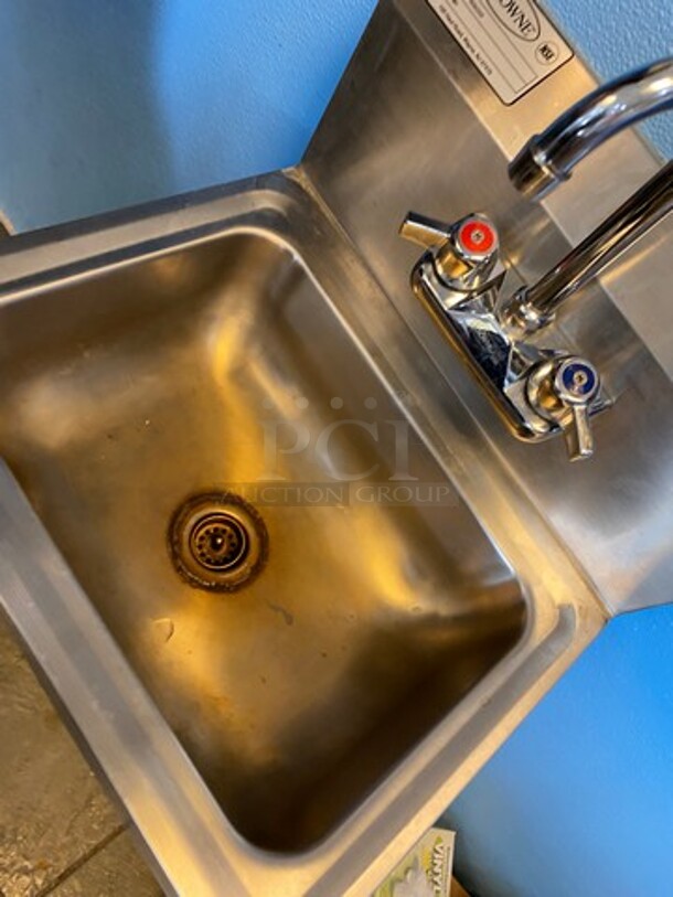 Krowne Commercial Stainless Steel Hand Sink! With Back Splash! With Faucet And Handles! Model: WM200 - Image 7 of 7
