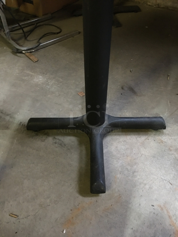Maroon Top Square Table! With Black Metal Base! 3x Your Bid! - Image 4 of 6