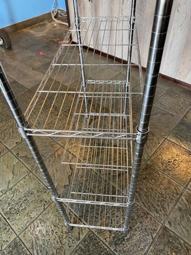 Commercial Metal 4 Tier Shelf! On Legs! BUYER MUST DISMANTLE! PCI CANNOT DISMANTLE FOR SHIPPING! PLEASE CONSIDER FREIGHT CHARGES! - Image 5 of 5