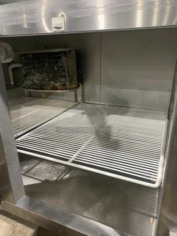 COOL! Leader Commercial 3 Door Lowboy/ Worktop Cooler! With Poly Coated Racks! All Stainless Steel! On Casters! Model: LB60SC SN: PU05C0202 115 Volts, 1 Phase  - Image 5 of 11