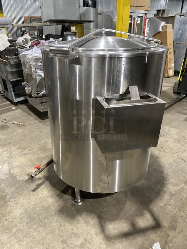 WOW! Groen All Stainless Steel GL60 Commercial Self Contained Natural Gas Powered Jacketed Soup Kettle! Steam Master Series! On Legs! MODEL:GL60 SN:51057-10T-6643!
 - Image 3 of 11