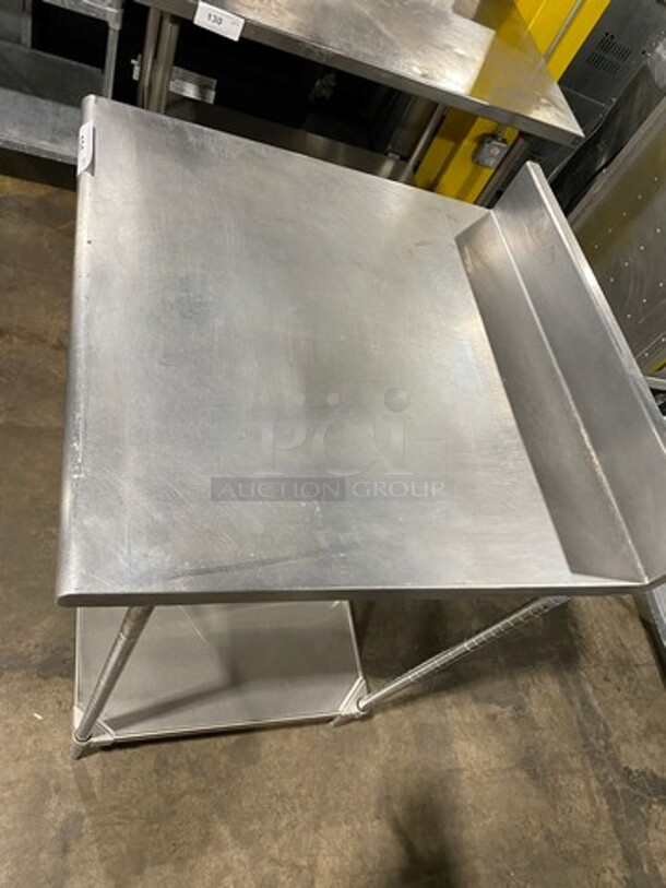 Commercial Worktop/ Prep Top Table! With Back Splash! With Storage Area Underneath! Solid Stainless Steel! On Legs! - Image 5 of 8