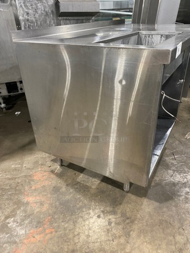 Commercial Electric Powered Single Well Food Warmer Serving Station! With Storage Space Underneath! All Stainless Steel! On Legs! - Image 2 of 9