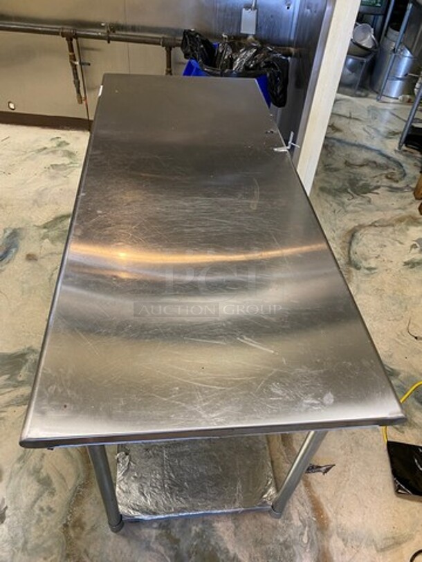 Solid Stainless Steel Work Top/ Prep Table! With Storage Space Underneath! On Legs! - Image 5 of 7