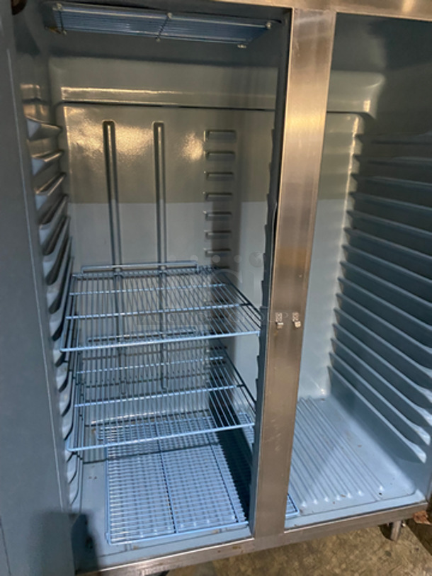 COOL! Delfield Commercial 3 Door Reach In Freezer! With Poly Coated Racks! All Stainless Steel! On Casters! Model: 6176S SN: BJP549634T 115V 60HZ - Image 7 of 11