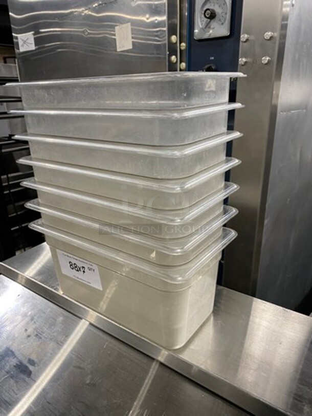 Cambro Clear Poly 1/3x6" Food Containers! 7x Your Bid! - Image 2 of 8